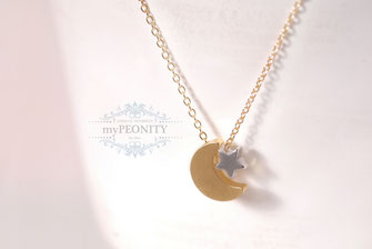 Mond & Stern Anhänger 2 Farben Kette