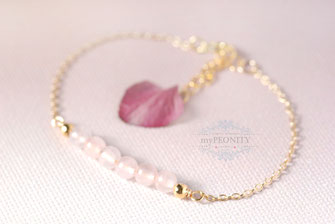 Hellrosa Rosenquarz zartes Armband