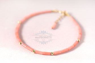 rosa koralle armband silber vergoldet 