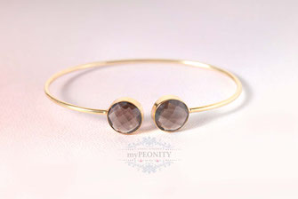 Mocca doppelter Rauchquarz Armreif