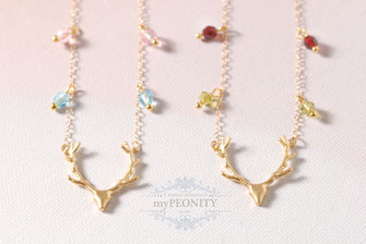 Hirsch Geweih Trachten Kette diverse Farben 