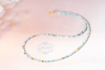 Aquamarin Edelstein Halskette