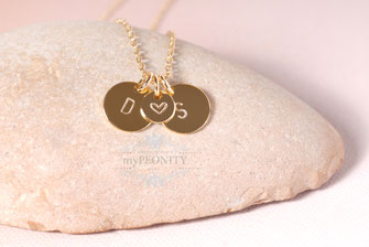 Initialen Anhänger Plaketten Wunschbuchstabe Halskette