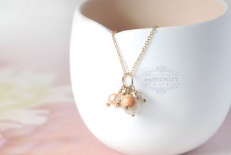 Cluster Edelstein Anhänger  Halskette