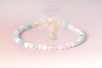 Zart Pastell Morganit Armband stapelarmband