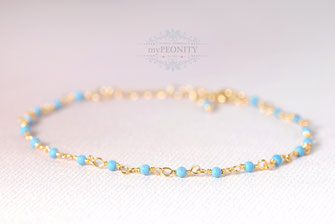 Türkis Armband zarte Edelsteine rosenkranz kette 