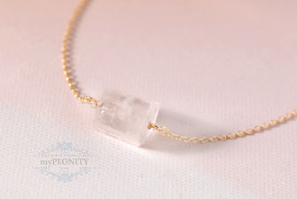 Zylinder Bergkristall Anhänger Halskette