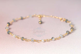 Hellgraues Mondstein Armband rosenkranz