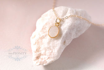 schimmernde druse klein oval halskette neu tifany schmuck