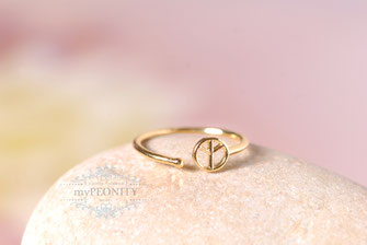 Love Peace Ring gold