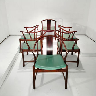Hans J. Wegner Set of Six PP56 Designed in 1945 for PP Møbler, Denmark - PN.Modern pnmodern PN