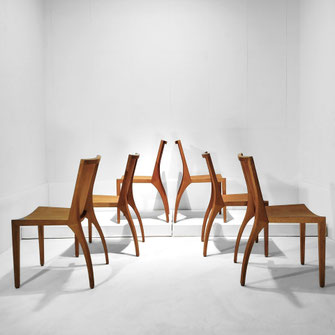 Danilo Silvestrin Oak Dining Chairs Model Milano for Gunther Lambert, Italy, Germany c.1980 - PN.Modern pnmodern