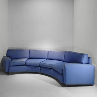 Made To Order  Four-Seater Curved Sofa Made for a Richard Neutra Villa in Berlin Dahlem, Germany, 1950s - PN.Modern pnmodern