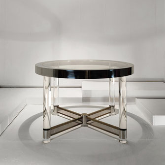 Sandro Petti  Dining Table for L´Angolo Metallarte  Steel, Lucite, Brass  Roma, Italy, circa, 1970 -PN.Modern pnmodern