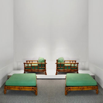 Vivai del Sud Set of Chairs and Ottoman From The Ming Series, Designed by Colin Marrow, Roma, Italy 1974 - PN.Modern pnmodern.com
