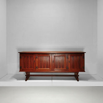 Belgian Cabinetmaker Modern-Rustic Oak Sideboard, Belgium c.1970 - PN.modern pnmodern.com