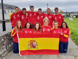 Os integrantes da selección española campiona de Europa (Foto da RFESS)