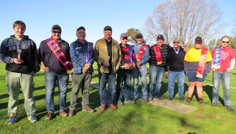 L - R: Andrew Evans, Glen Evans, Bernie Evans, Greg Pinner, Rob Nixon, Roger Lyford, Chris Figgins, Tony Plum, Lachlan McDonald, Ross Liersch.