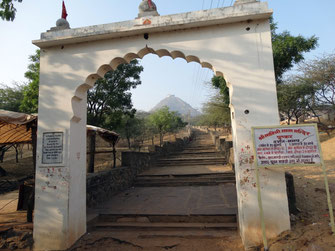De groep in de hal van het hotel in Pushkar