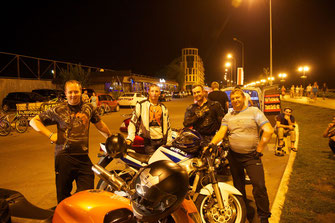 Russian bikers gangs showcasing their `machines`