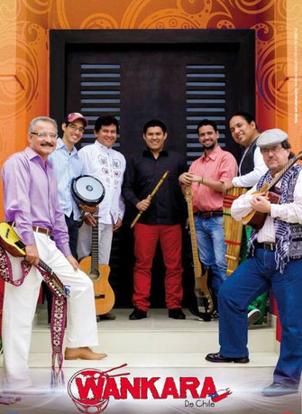 Wankara, grupo folklórico musical de Chile que actuará en el festival "Zampoñas, lluvias y charango". Manta, Ecuador.