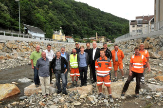 Baustellenfeier Hochwasserschutz Kremsfluss. © Stadt Krems.