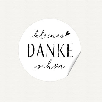 aufkleber "Kleines Dankeschön", 40 mm