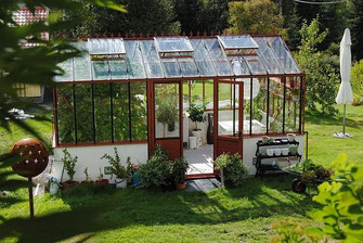 Gewächshaus aus Glas mit Blumen - Garten, Gewächshaus, Hochbeet, Hobbygärtner, Gemüse, Tomaten, Offenbach, Hessen