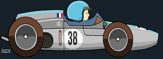 Bernard Collomb by Muneta & Cerracín - Bernard en el XXIIIº Grosser Preis von Deutschland el 6 de agosto de 1961 en Nürburgring.