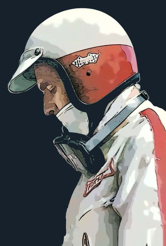 Helmet of Lorenzo Bandini by Muneta & Cerracín