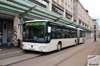 SB-MH 650, Mercedes-Benz Citaro IFacelift G, Hauptbahnhof in Saarbrücken, 12.05.2023