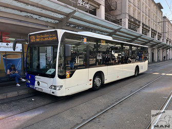 SB-SB 1549, Wagen 549, Mercedes-Benz Citaro I Facelift, Hauptbahnhof in Saarbrücken, 02.06.2023