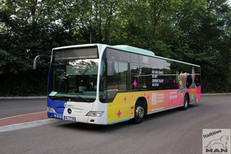 NK-ST 289, Wagen 289, Mercedes-Benz Citaro I Facelift, Busparkplatz "Gaswerk" in Neunkirchen, 19.07.2023
