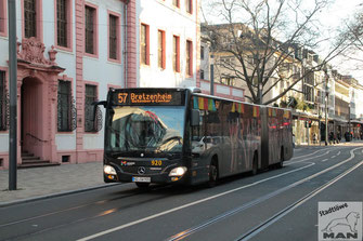 MZ-SW 920, Wg-Nr. 920, Mercedes-Benz Citaro II G Euro 5, Schillerstraße in Mainz, 28.12.2023