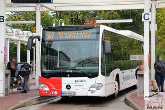 HOM-KM 910, Mercedes-Benz Citaro II LE Euro 6, Hauptbahnhof in Homburg(Saar), 14.10.2022