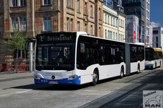 KL-C 1399, Wg-Nr. 399, Mercedes-Benz Citaro II G Euro 6 Hybrid, Hauptbahnhof in Kaiserslautern, 28.04.2022