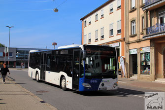 NK-HB 130, Mercedes-Benz Citaro II Euro 6, Bahnhofstraße in St. Wendel, 15.09.2023