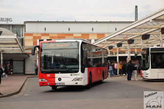 MZ-DB 2184, Mercedes-Benz Citaro I Facelift Ü, Hauptbahnhof in Homburg(Saar), 22.03.2024