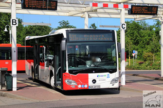 HOM-KM 120, Mercedes-Benz Citaro II Euro 6, Hauptbahnhof in Homburg(Saar), 17.06.2022