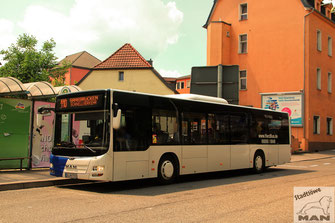 SB-MH 7100, MAN Lion´s City Euro 6, Haltestelle "Stadtbad" in Völklingen, 07.06.2023