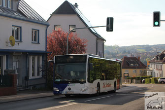 WND-DS 124, Mercedes-Benz Citaro II Euro 6, Tholeyer Straße in St. Wendel, 27.04.2023