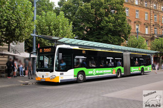 MZ-SW 781, Wg-Nr. 781, Mercedes-Benz Citaro II G Euro 5,  Hauptbahnhof in Mainz, 27.08.2022