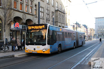 MZ-SW 961, Wg-Nr. 961, Mercedes-Benz Citaro II G Euro 6 Hybrid, Münsterplatz in Mainz, 28.12.2023