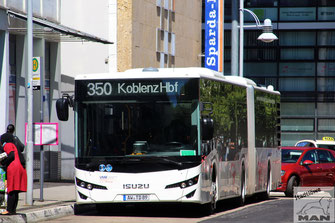 AW-TD 89, ISUZU CITIPORT 18, Hauptbahnhof in Koblenz, 06.08.2022