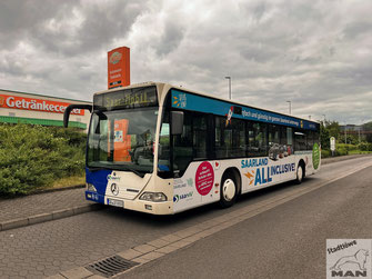 SB-LR 8888, Mercedes-Benz Citaro I, Weltkulturerbe Völklinger Hütte in Völklingen, 23.05.2023