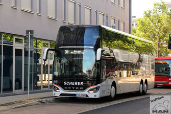 SIM-SR 861, Setra S531DT, Hauptbahnhof in Koblenz, 06.08.2022