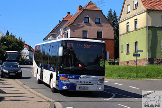 NK-HB 220, Setra S415LE business, Tholeyer Straße in St. Wendel, 08.09.2023