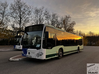 NK-VG 500, Wagen 500, Mercedes-Benz Citaro II Euro 6, Busparkplatz "Gaswerk" in Neunkirchen, 22.11.2023