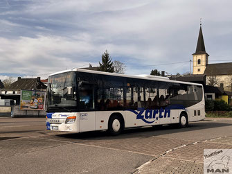 MZG-ZA 124, Setra S415LE business, Busbahnhof in Wadern, 06.04.2024