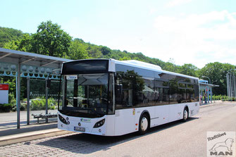 SLS-BR 620, TEMSA LF12, Bahnhof in Merzig, 16.06.2023